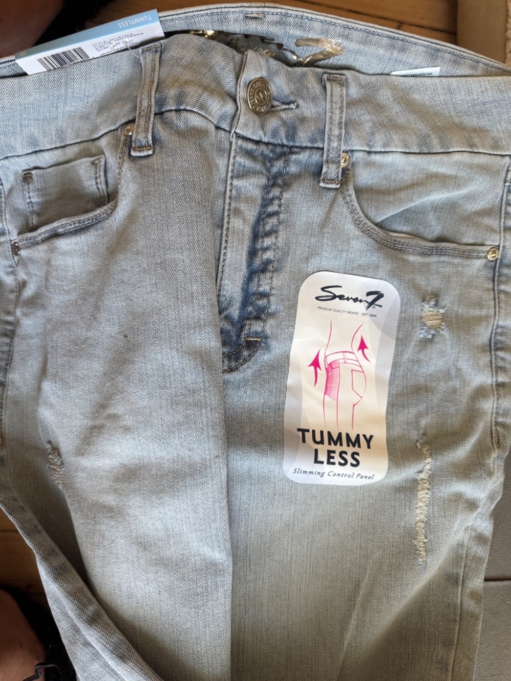 Seven7 TummyLess High Rise Skinny 10 - Picture 7 of 9